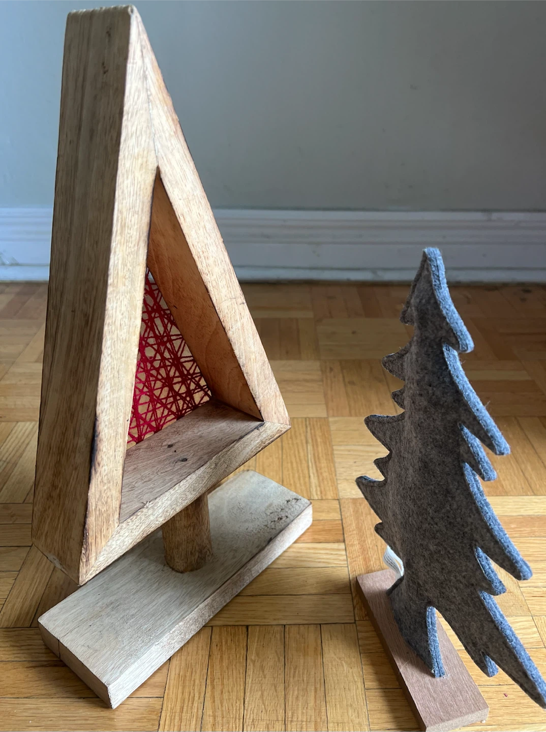 Set of Two Christmas Tree Tabletop Decorations - photo 3