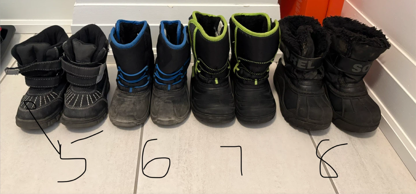 Assorted Winter boots size 5-8