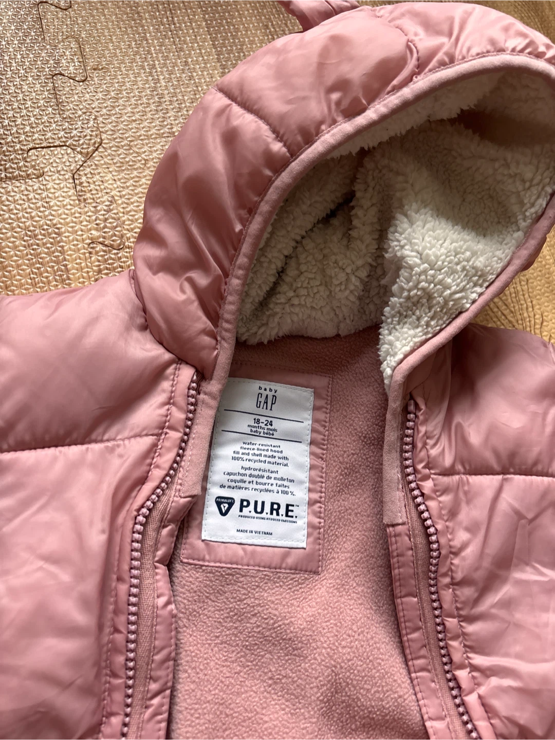 Baby Gap Pink Puffer Snowsuit - photo 2