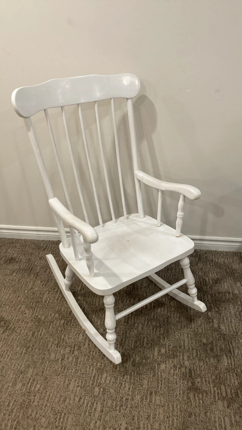 White Wooden Rocking Chair