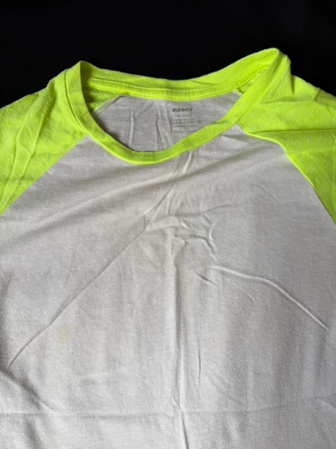 Old Navy Neon Yellow and White T-Shirt - photo 3
