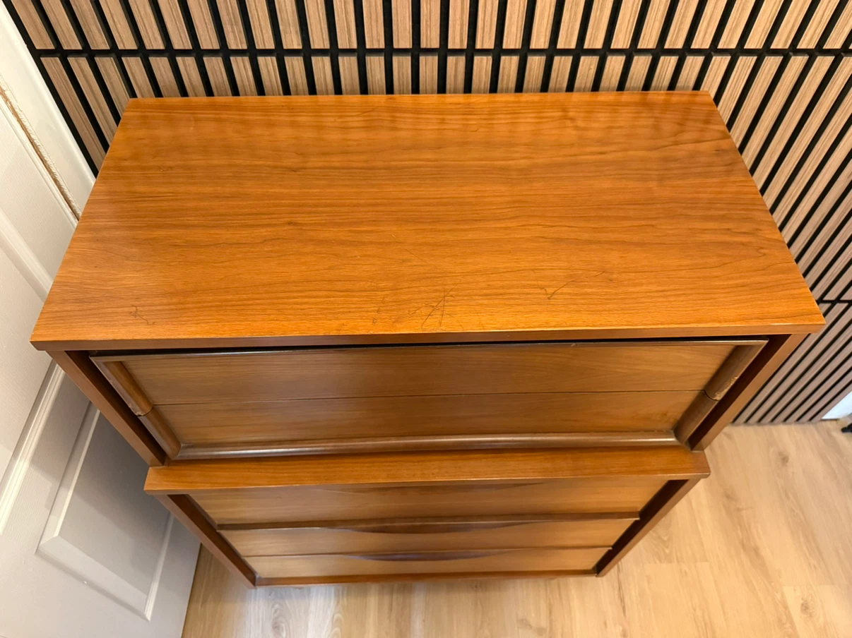 MCM Wooden 5 Drawer Tallboy Dresser - photo 3