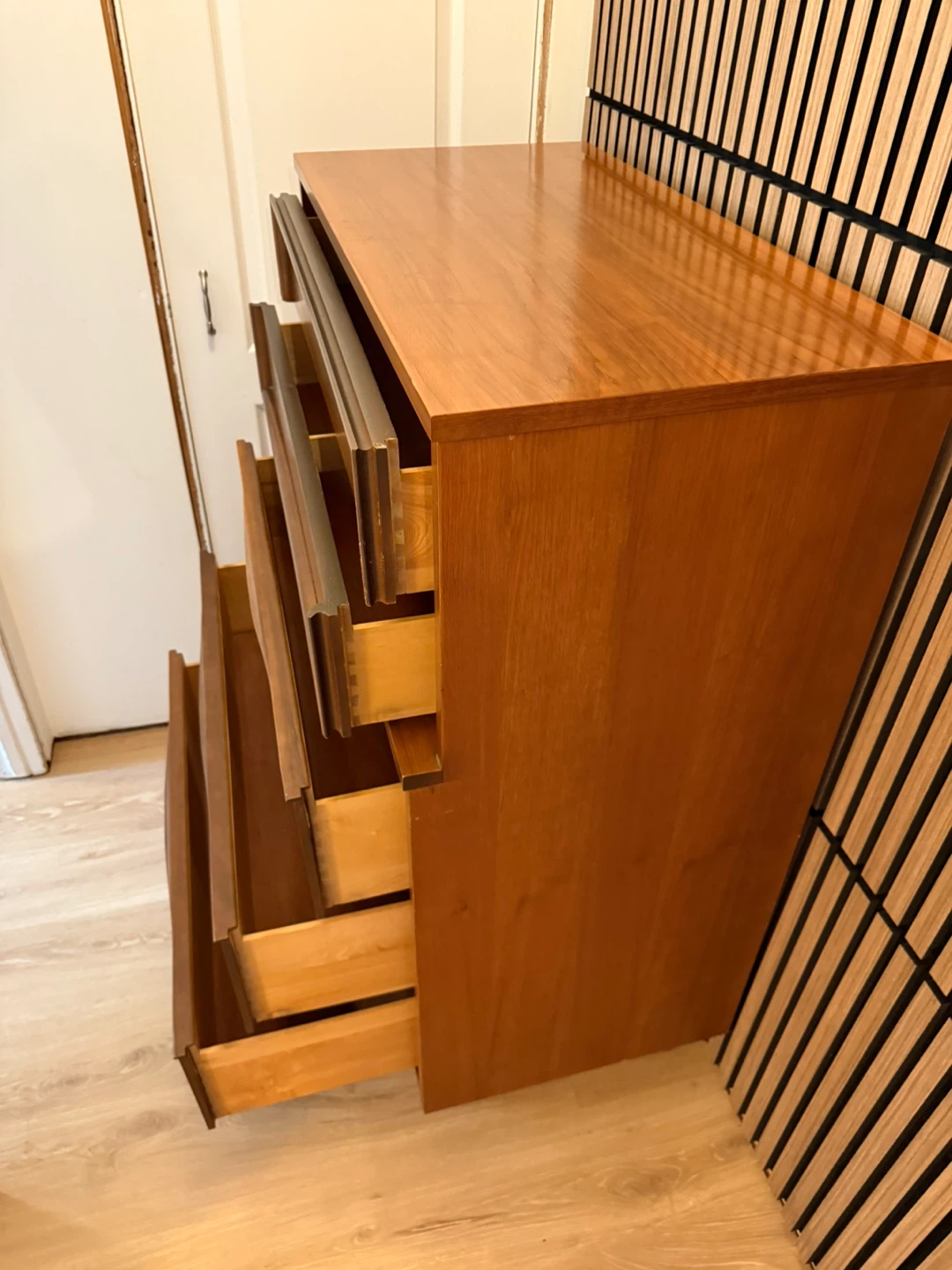 MCM Wooden 5 Drawer Tallboy Dresser - photo 4