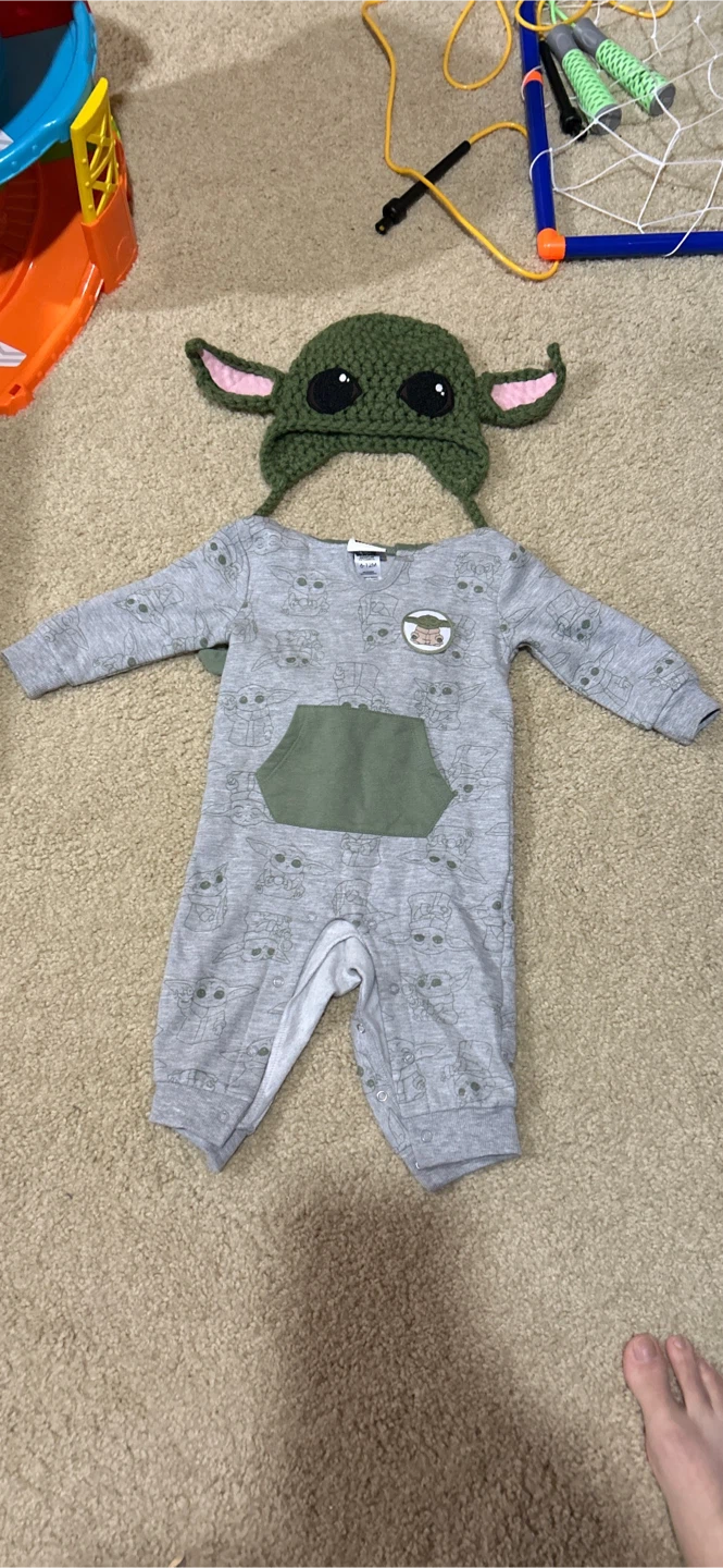 Star Wars Yoda Romper with Crochet Hat