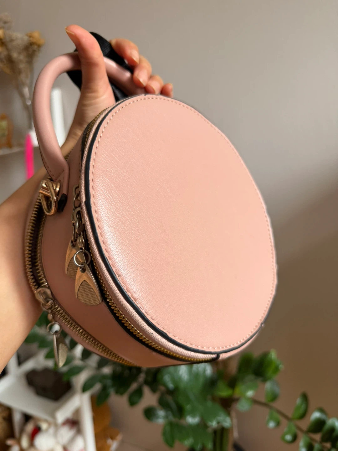 Pink Quilted Round Crossbody Bag - photo 5
