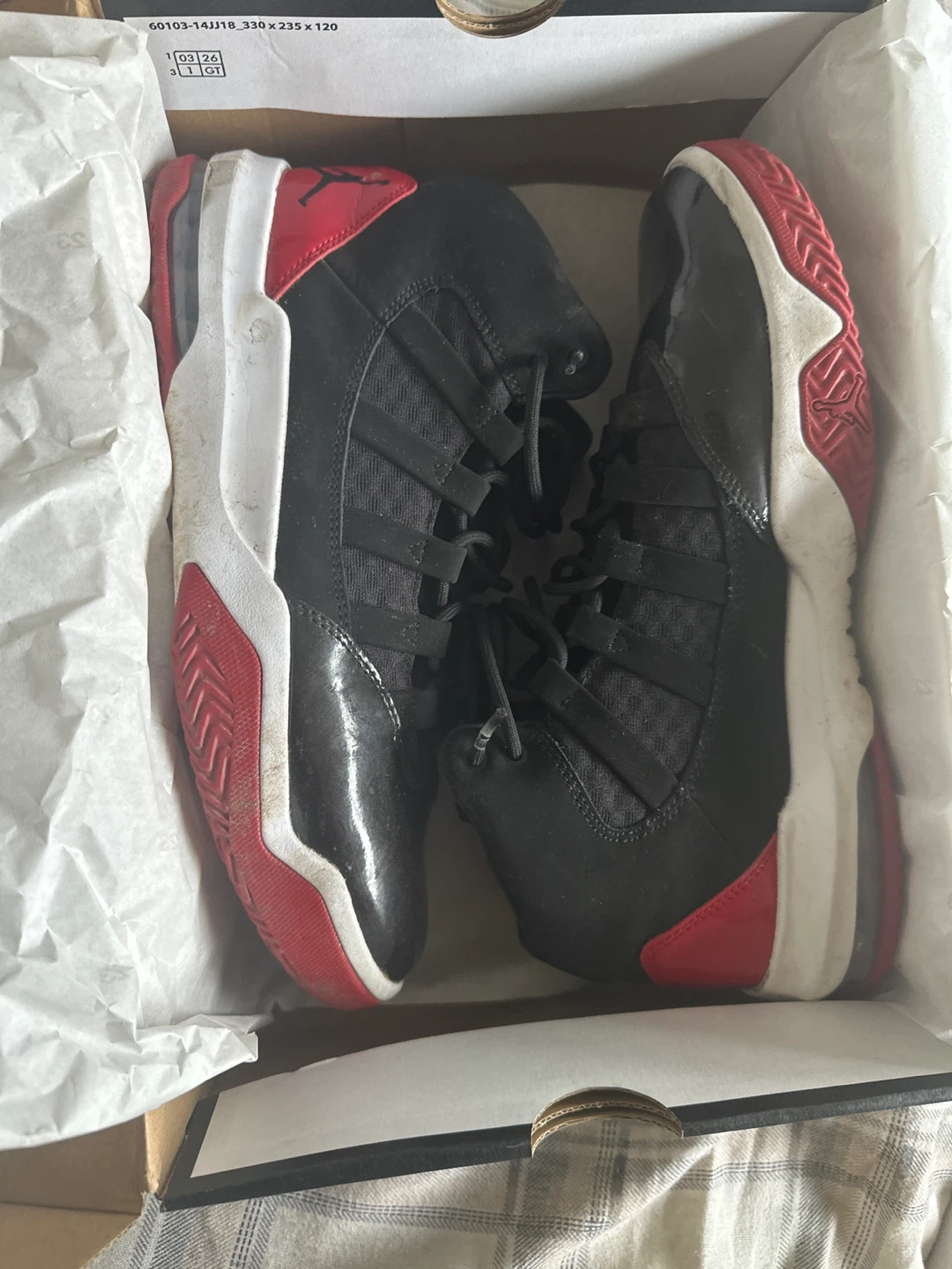 Jordan Max Aura Shoes Black Gym Red White - photo 2