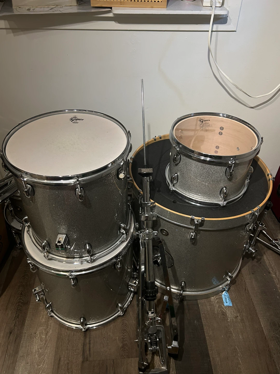 Gretsch Drum Kit - Silver Sparkle - photo 2