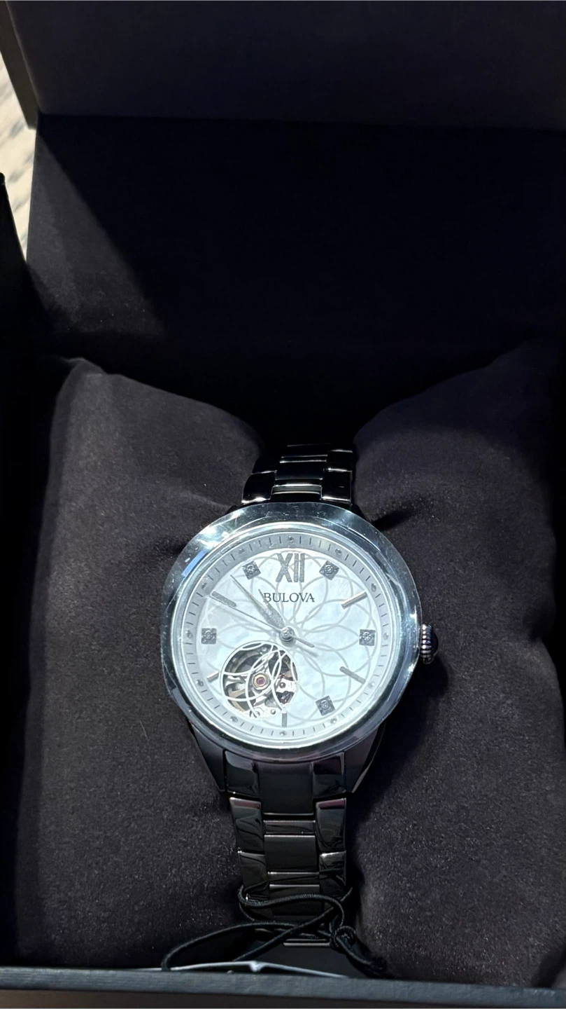 Bulova Women's Open Heart Stainless Steel Watch