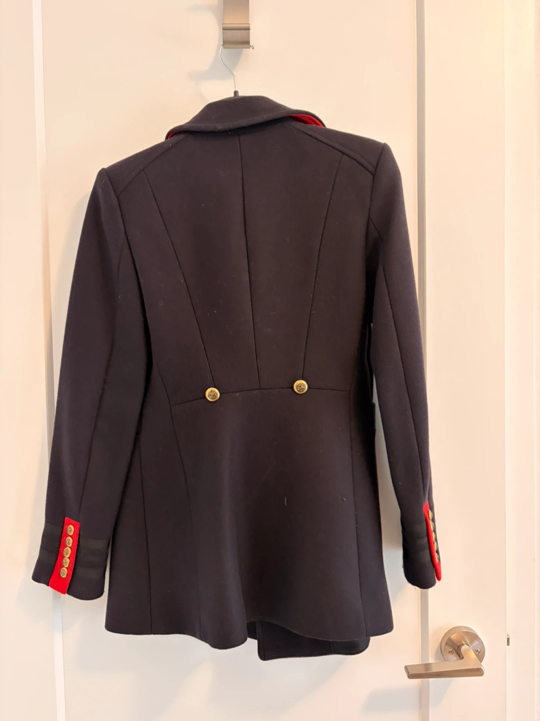 Zara Woman Navy Double-Breasted Coat Size XS - photo 2