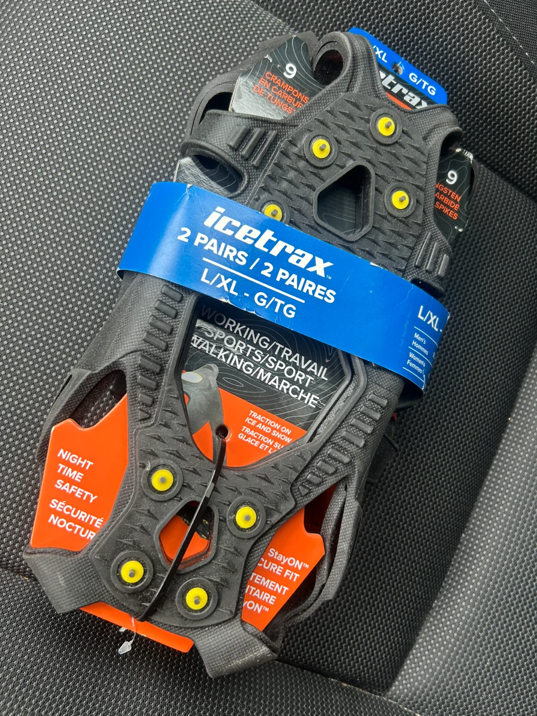 NEW Icetrax Ice Cleats L/XL (2 Pairs)