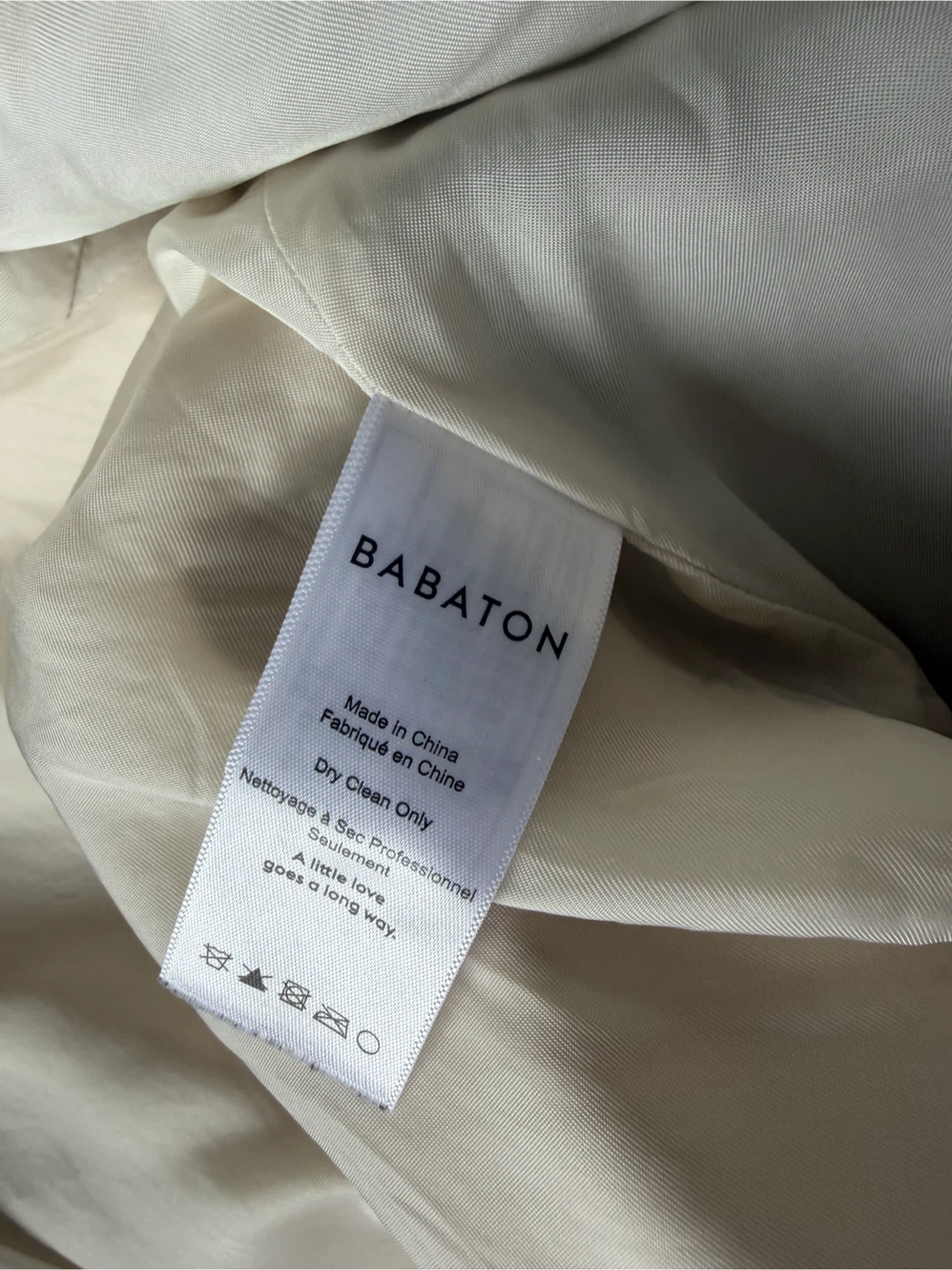 Babaton Light Grey Coat XS - photo 5