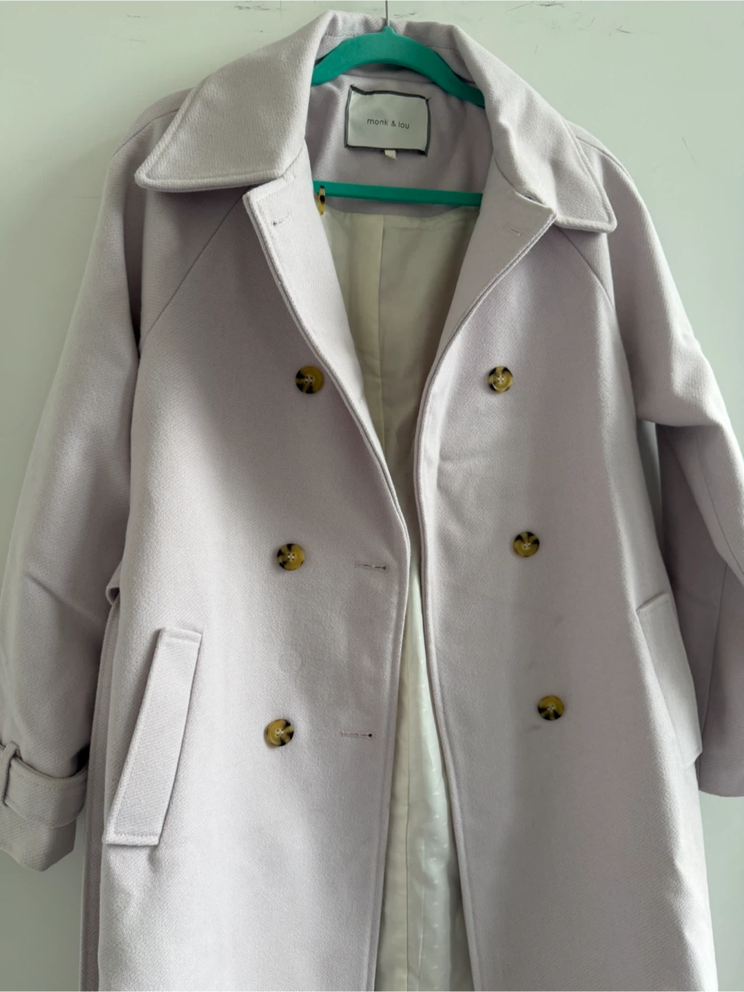 monk & lou light lilac trench coat - photo 3