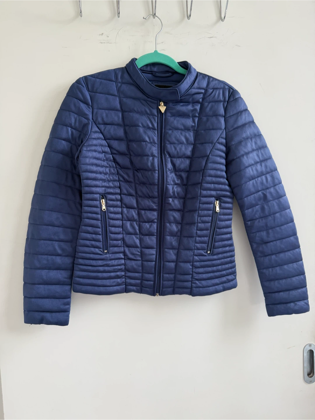 GUESS Quilted Jacket Navy Blue