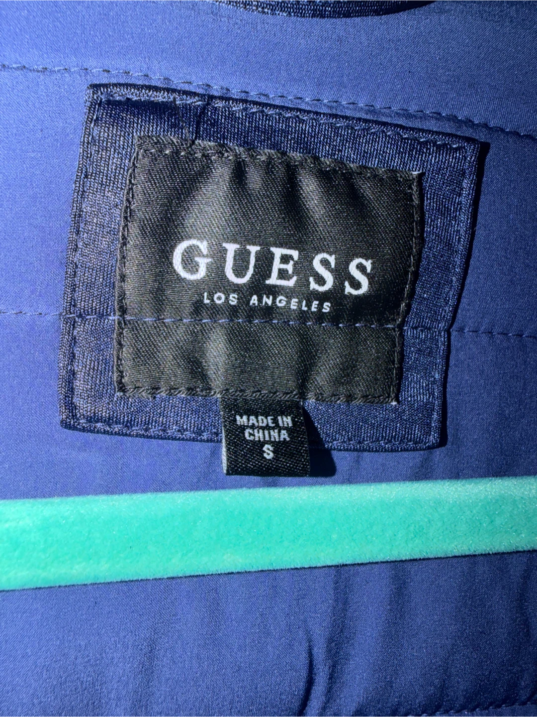 GUESS Quilted Jacket Navy Blue - photo 2