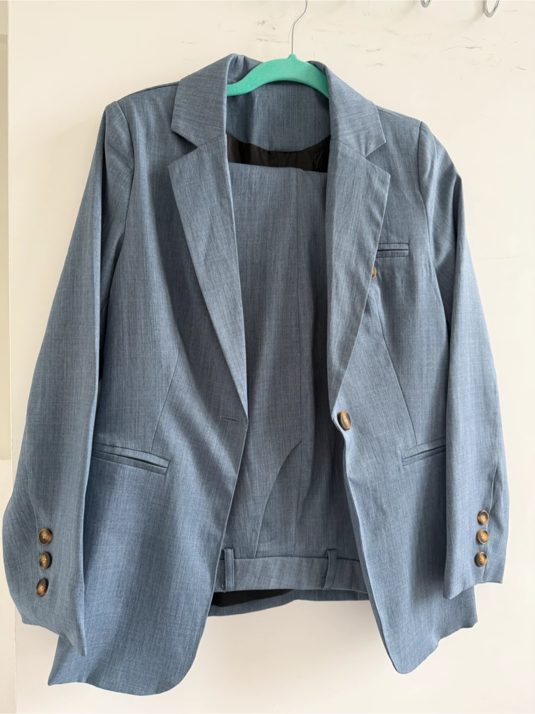 Blue Blazer and Matching Trousers Suit Set
