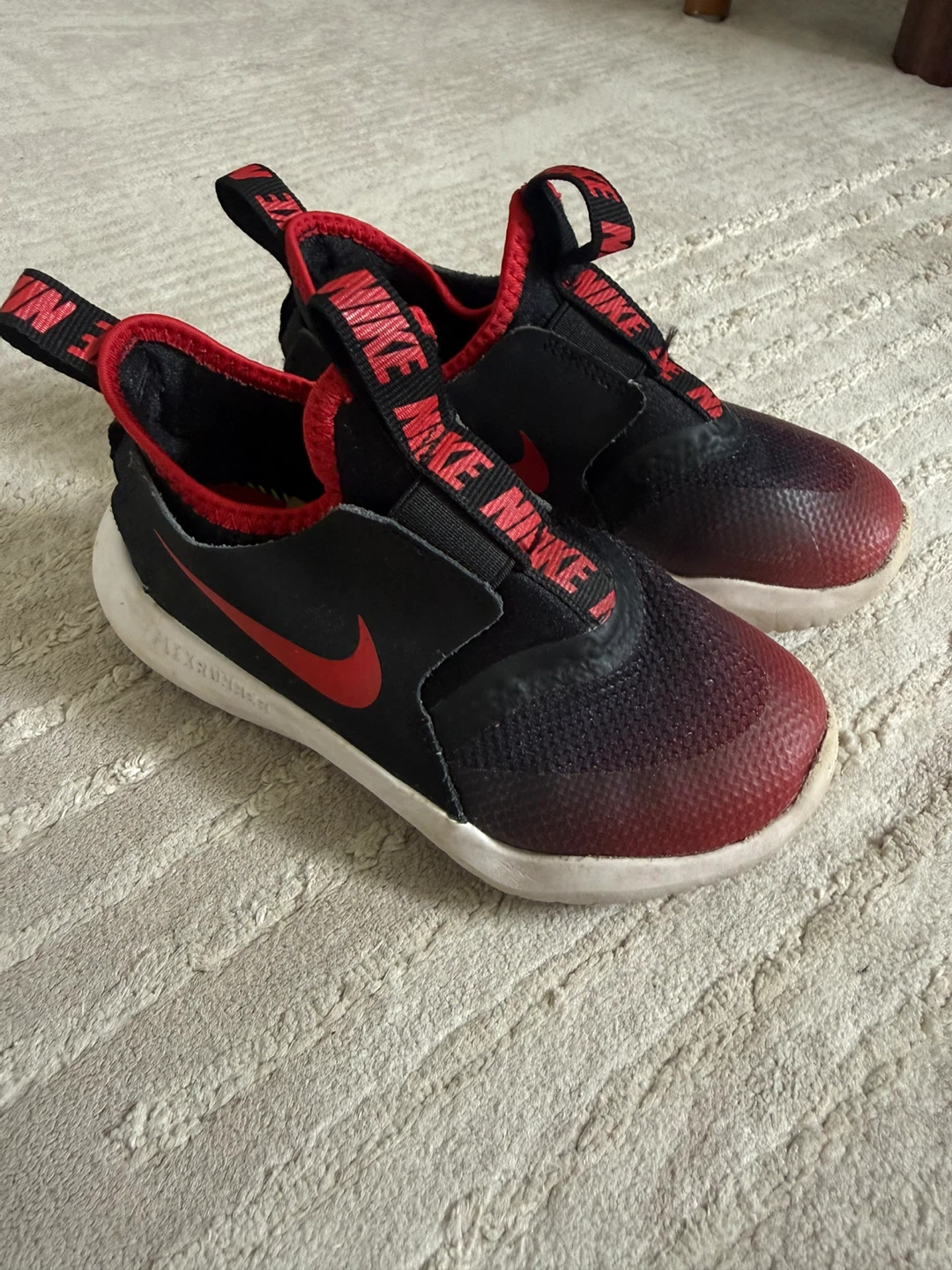 Nike Flex Runner Kids Sneakers Black and Red