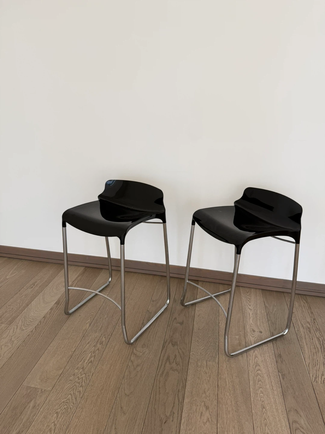 Set of 2 Black Bar Stools - photo 2