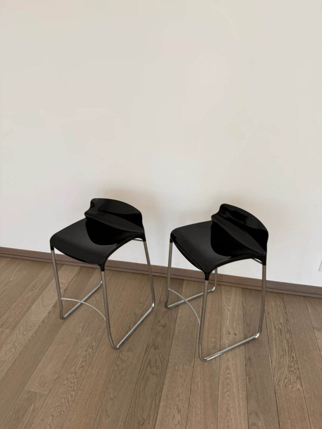 Set of 2 Black Bar Stools - photo 3