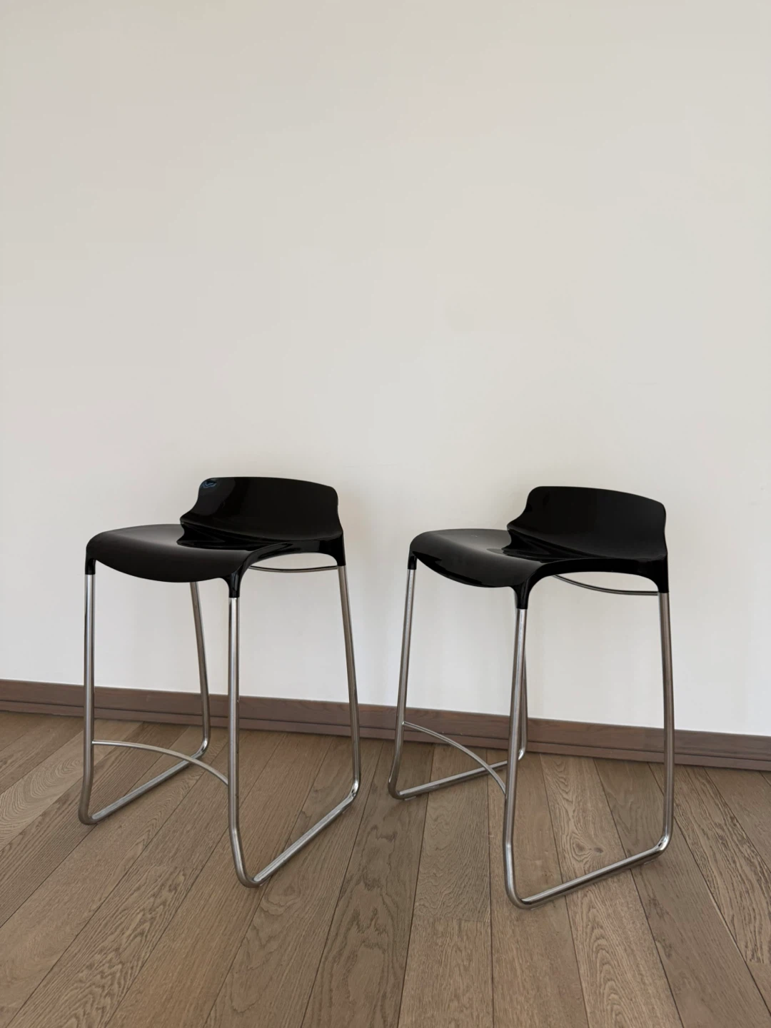 Set of 2 Black Bar Stools - photo 4