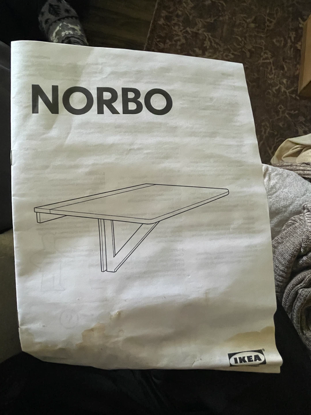 IKEA Norbo Wall-Mounted Drop-Leaf Table - photo 2