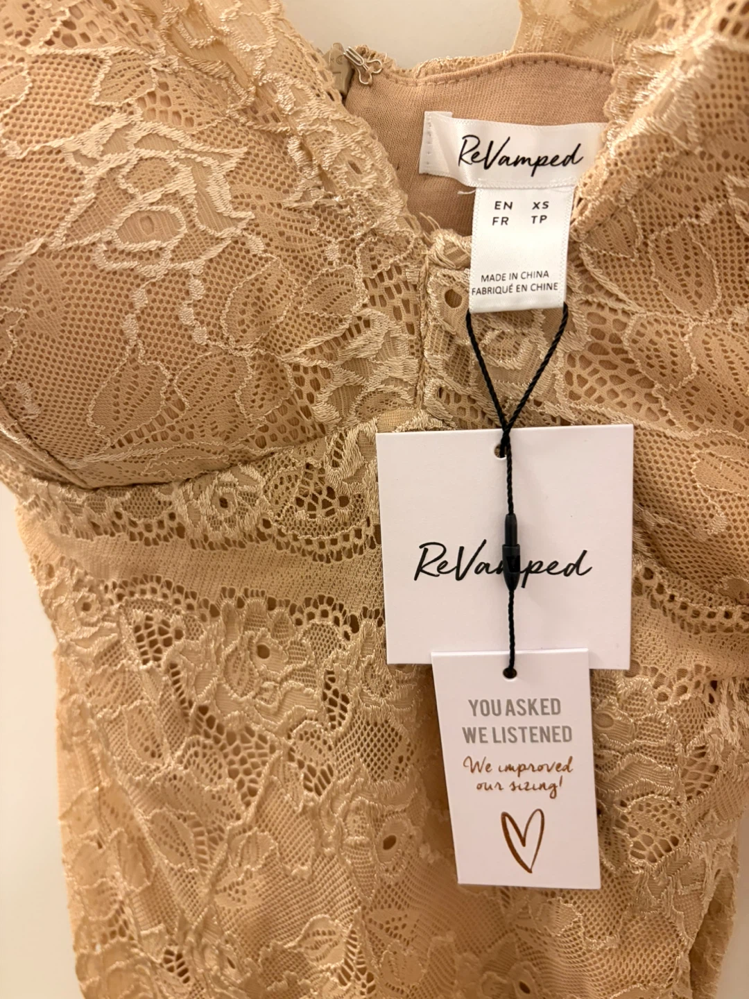 Beige Lace Dress