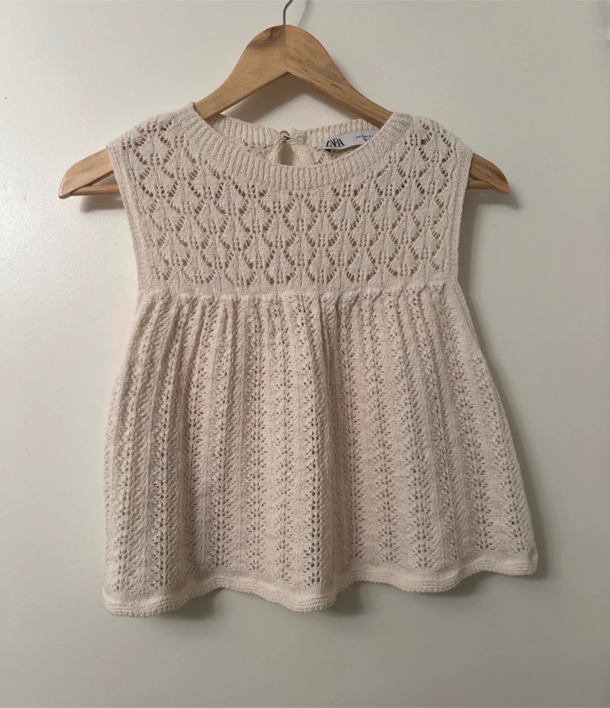 Zara Cream Knit Sleeveless Cropped Top - photo 4