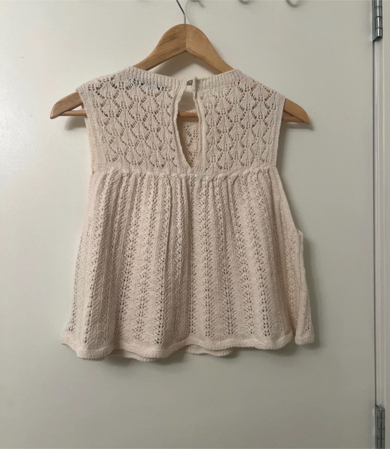 Zara Cream Knit Sleeveless Cropped Top - photo 5