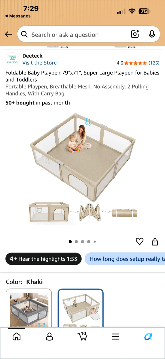 Super large foldable playpen