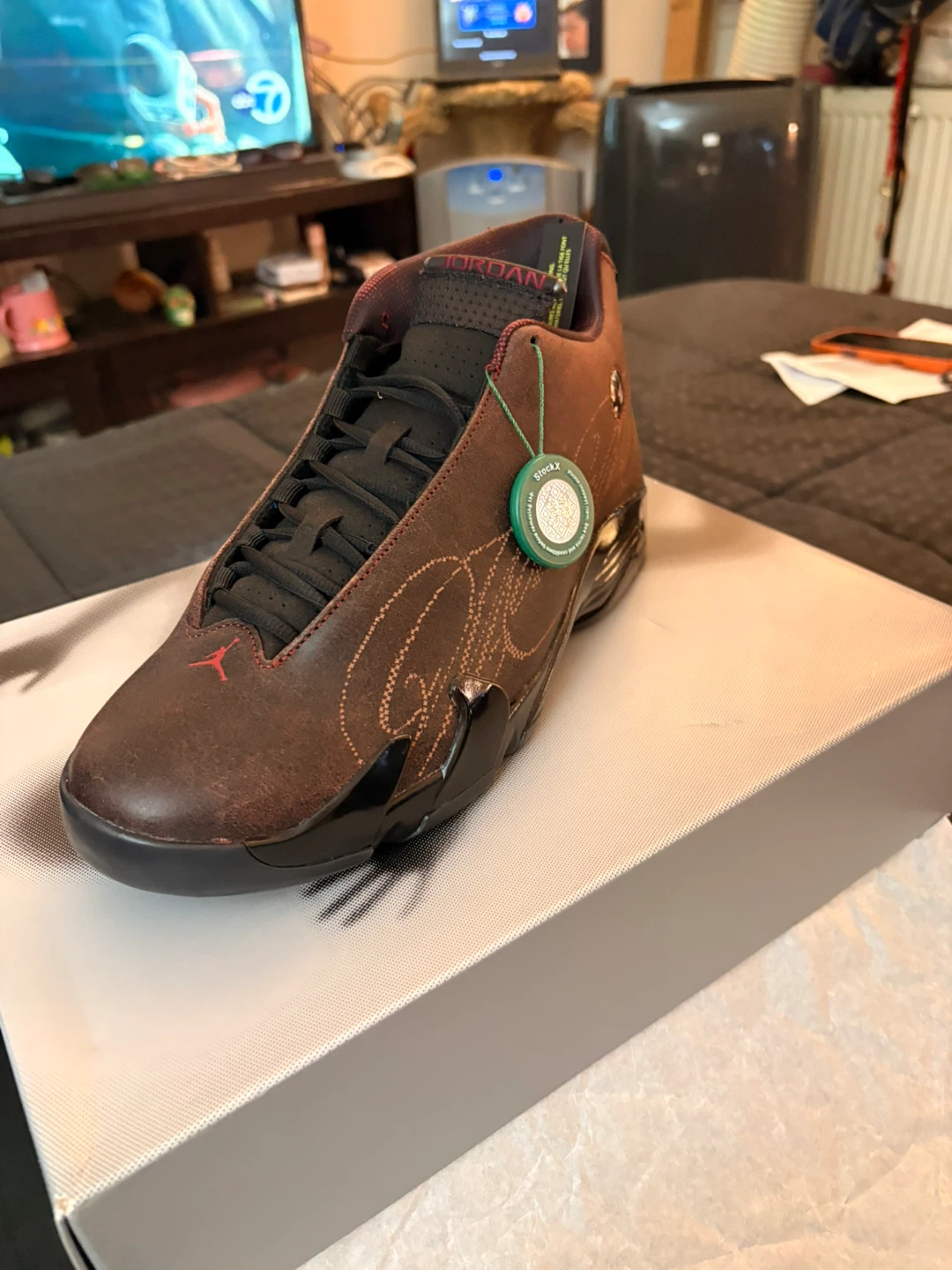 Air Jordan 14 Retro SP Mowalola Burnt Red Size 10