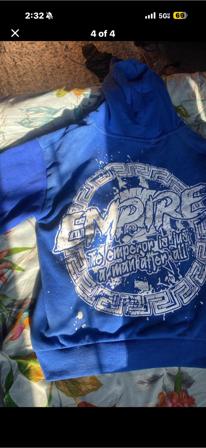 Empire Blue Full-Zip Hoodie Size Small - photo 4