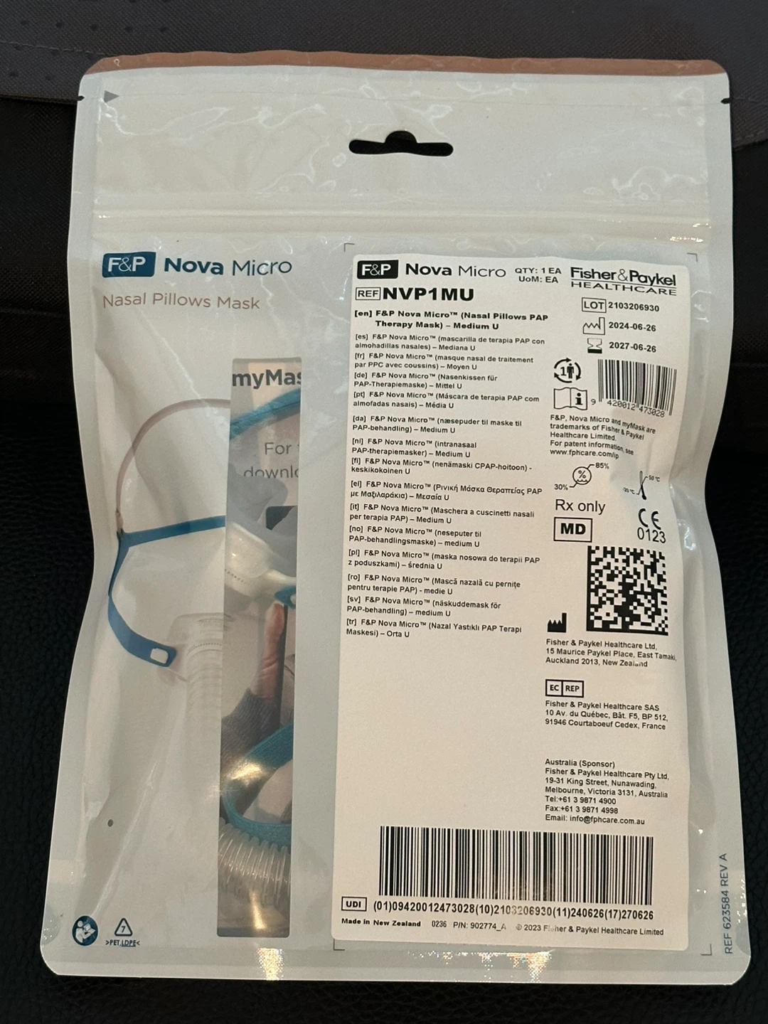 Fisher & Paykel Nova Micro Nasal Pillows Mask - Medium - photo 2