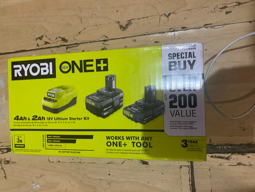 Ryobi 18V ONE+ 4Ah & 2Ah Lithium Starter Kit