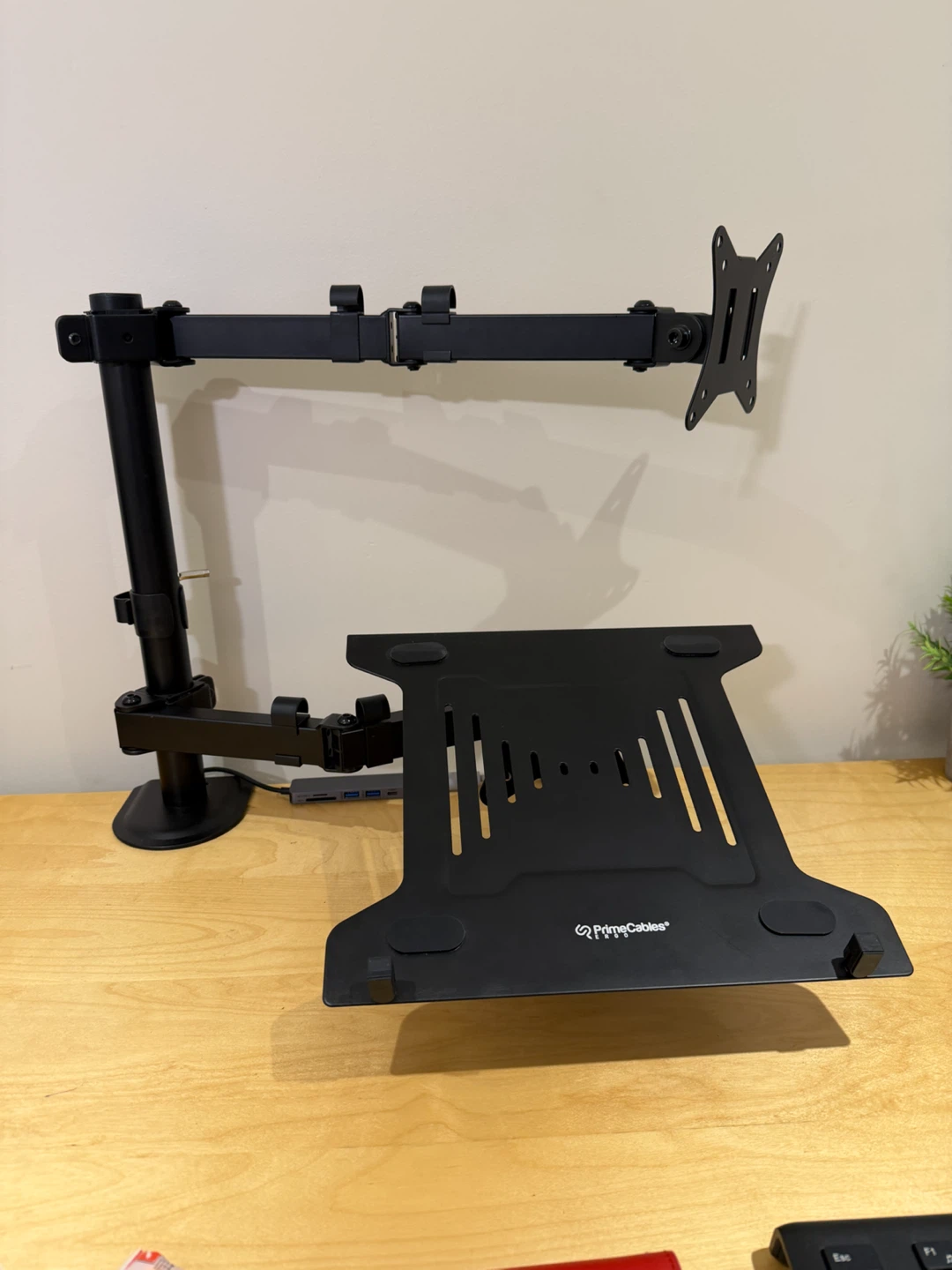 PrimeCables Ergo Monitor and Laptop Desk Mount