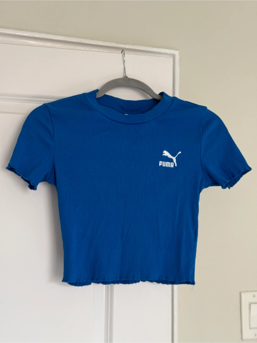 Puma Blue Ribbed Crop Top - photo 2