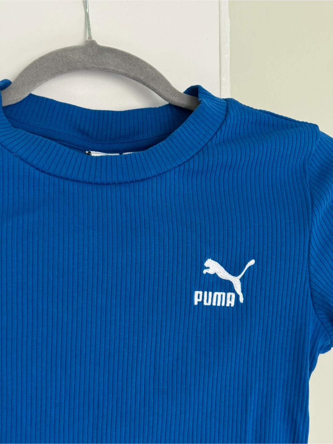 Puma Blue Ribbed Crop Top - photo 3