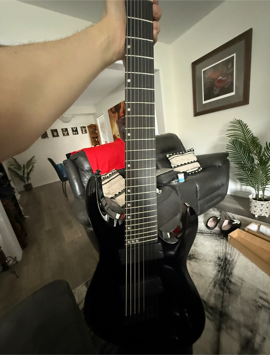 Harley Benton R-458BK MultiScale Electric Guitar