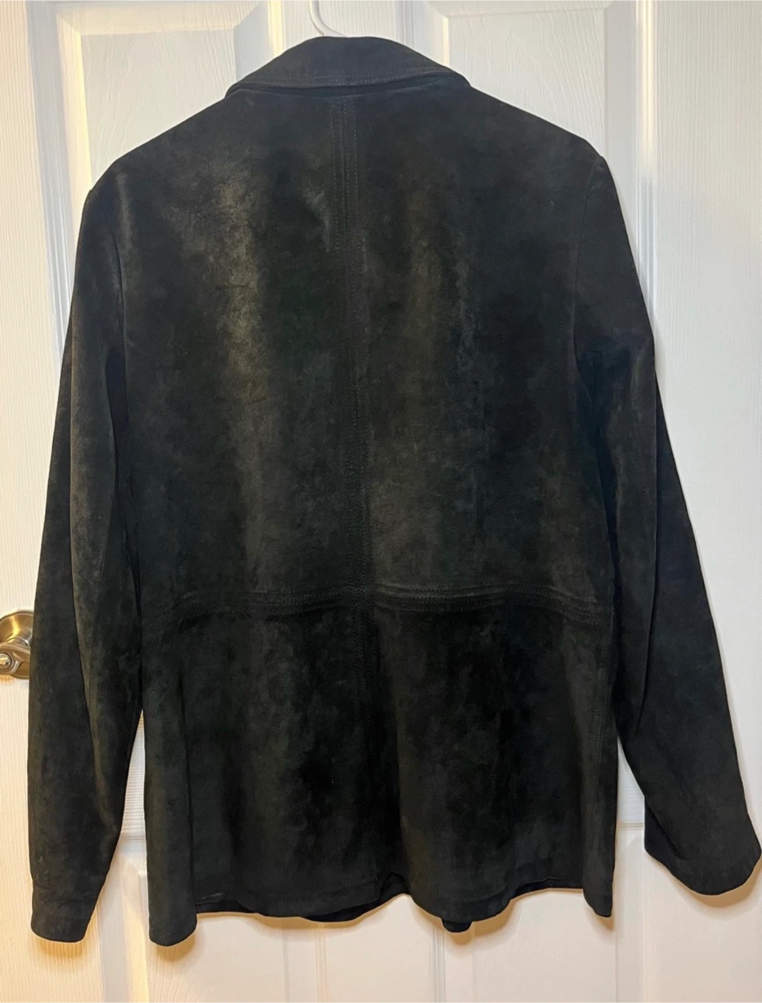 Vintage Danier Black Genuine Suede Leather Jacket - XL (20-22) - photo 2