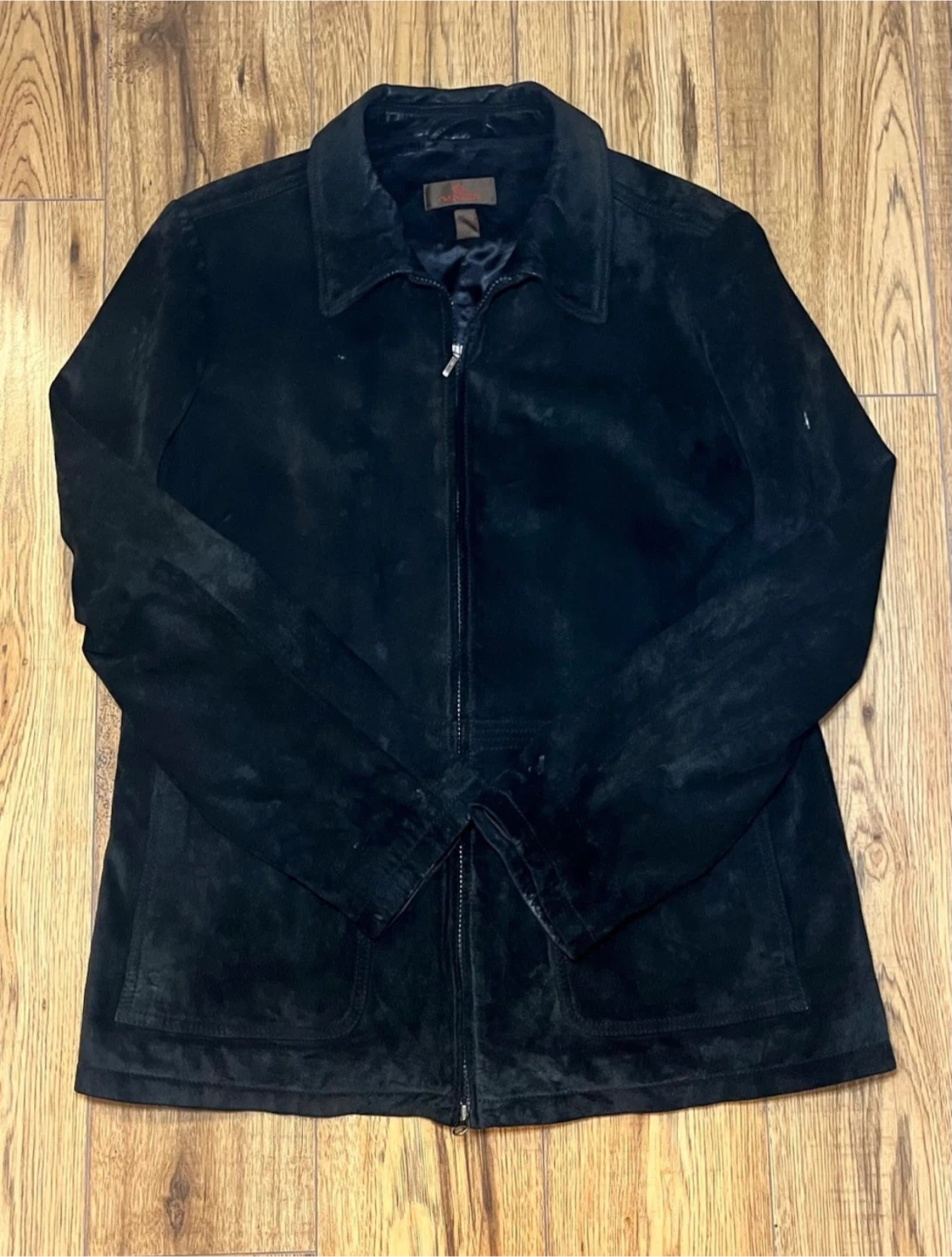 Vintage Danier Black Genuine Suede Leather Jacket - XL (20-22) - photo 4