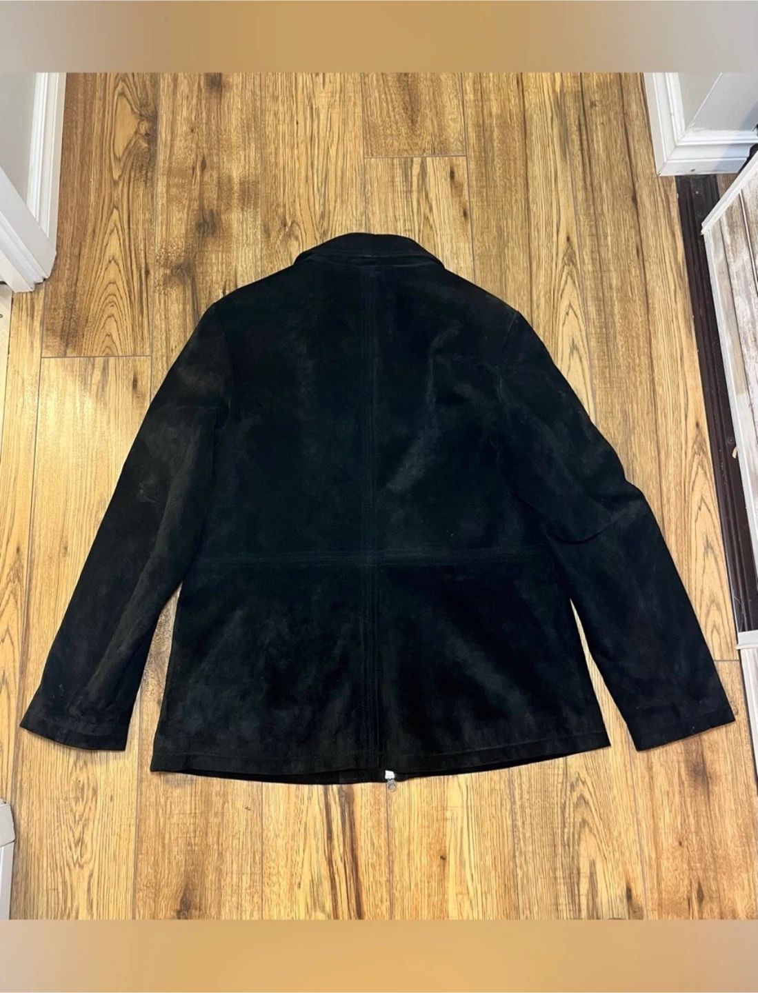 Vintage Danier Black Genuine Suede Leather Jacket - XL (20-22) - photo 5