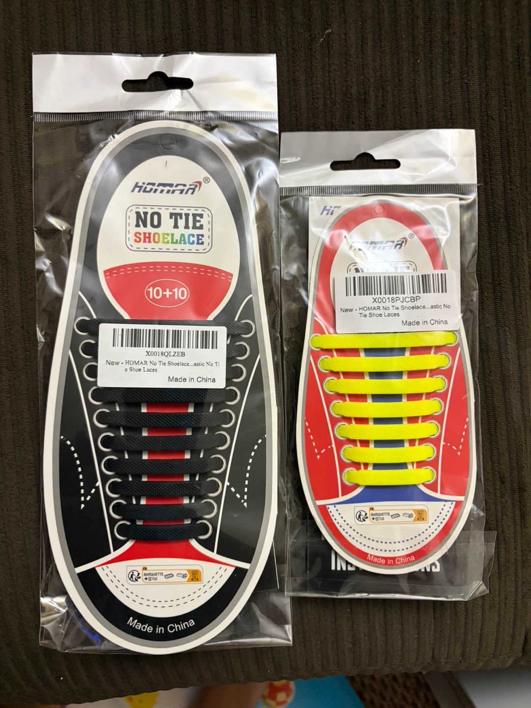 2 HOMAR No Tie Shoelaces