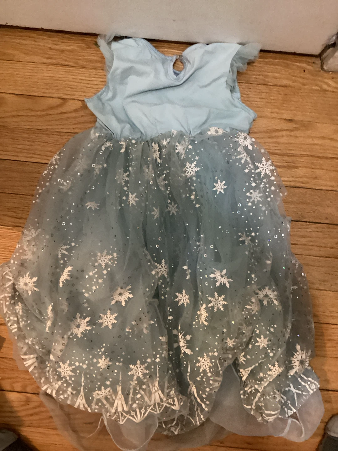 Girls Blue Sequined Snowflake Dress - photo 2