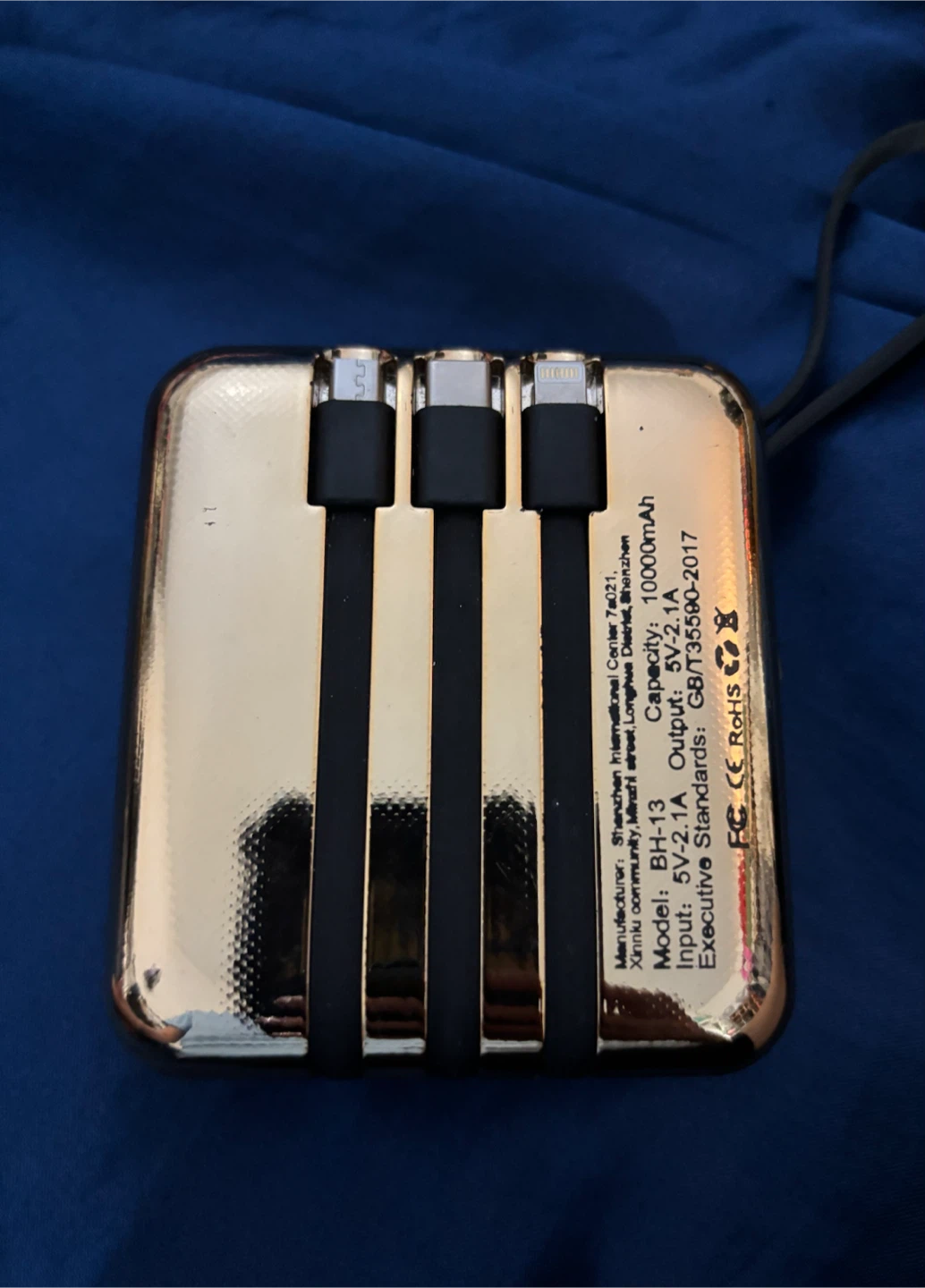 Portable Power Bank with Built-in Cables - photo 2
