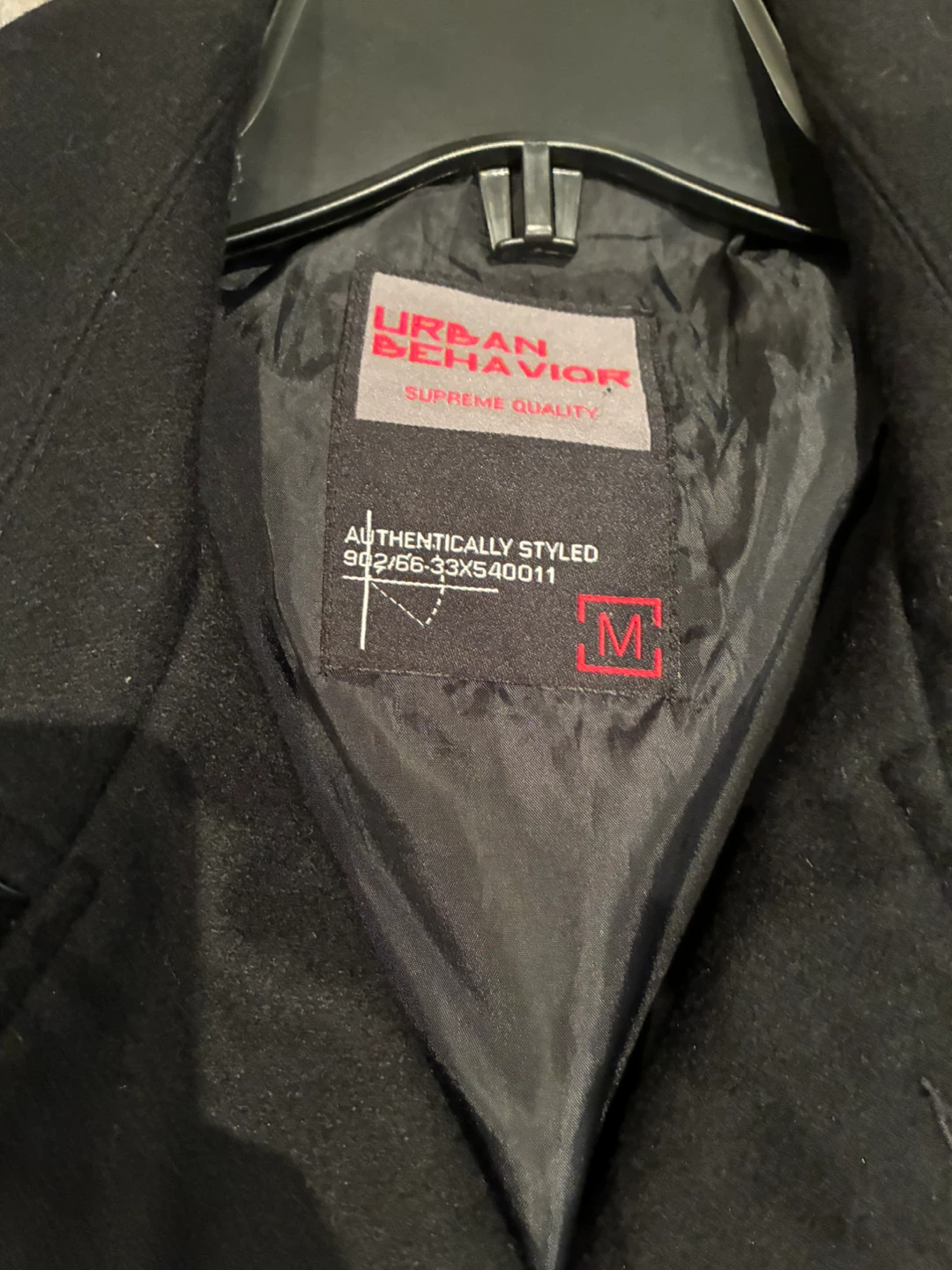 Urban Behavior Black Pea Coat - Medium - photo 2