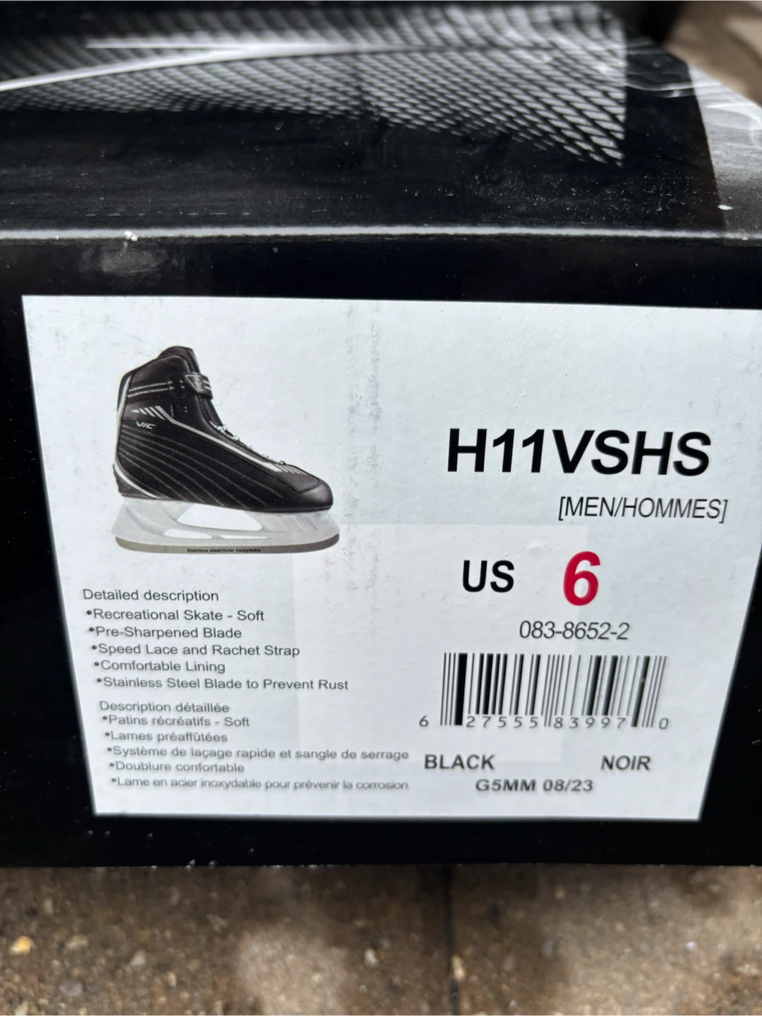 Vic Hockey H11VSHS Recreational Skates US Size 6