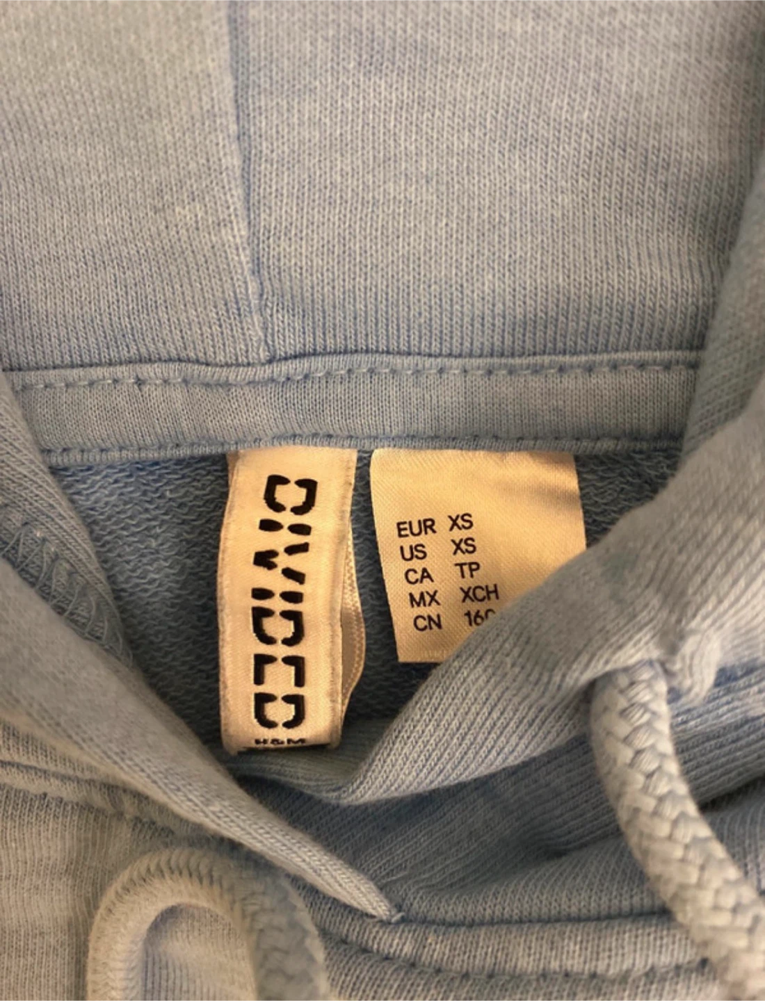 H&M Divided Light Blue Sleeveless Hoodie XS - photo 3