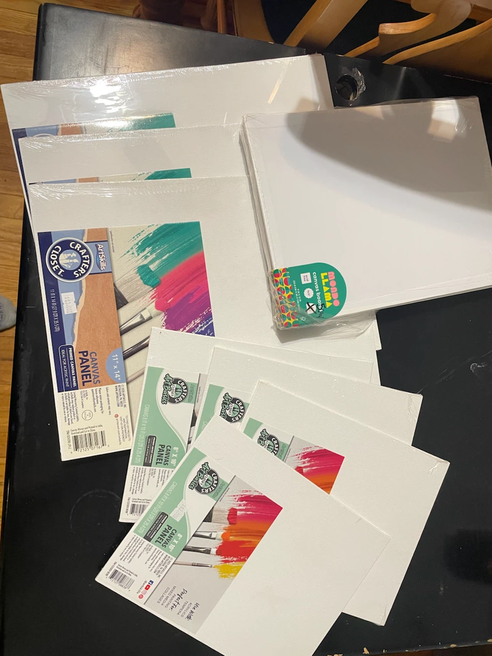 Lot of 16 Assorted Art Canvas Panels and Stretched Canvases - photo 4
