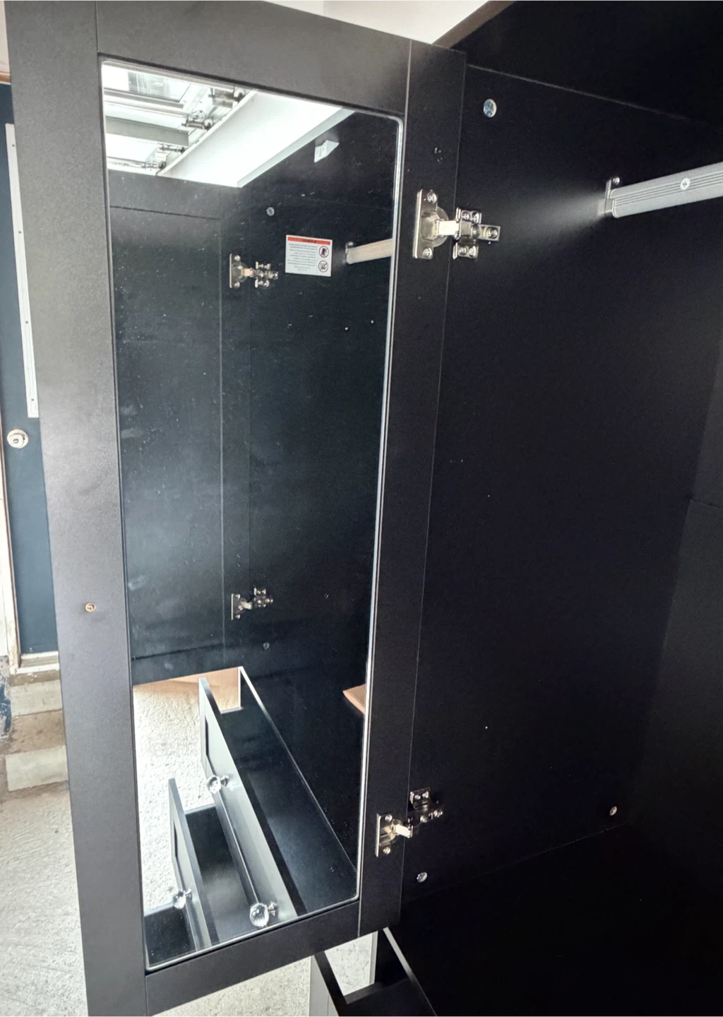 Black Wardrobe with Drawers-Brand New - photo 5