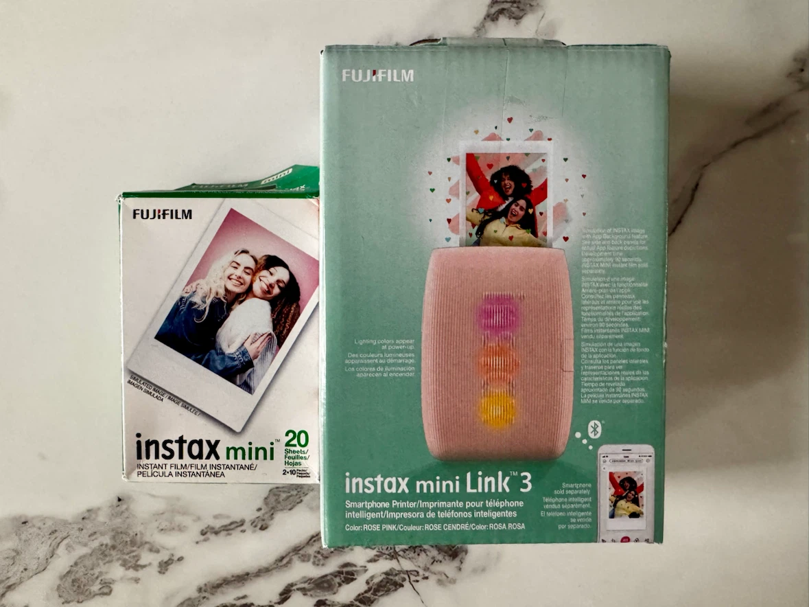 Fujifilm Instax Mini Link 3 and 20 Pack Instant Film