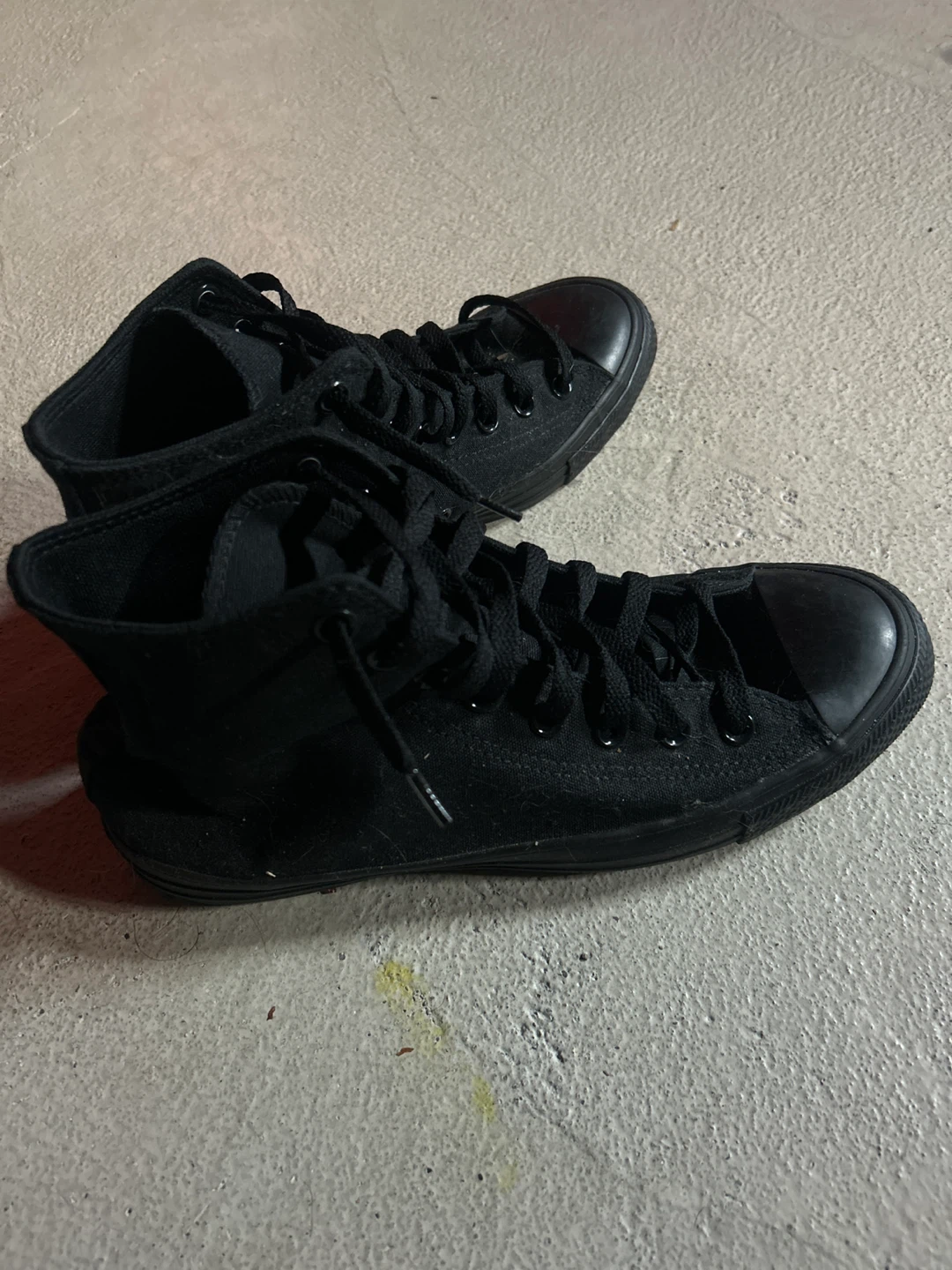 Black Converse Chuck Taylor All Star High Tops Size 8 Mens - photo 2
