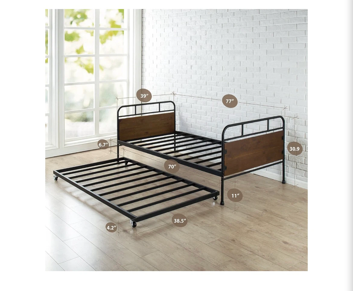 Brand New Twin Bed Frame with Pull-Out Trundle – $140 - photo 2